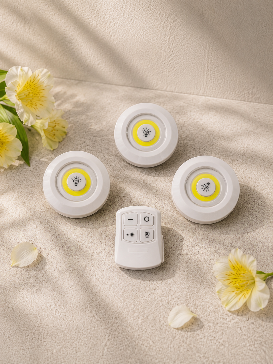 چراغ زیر کابینتی ریموت دار اورجینال 3in1 بسته 3 عددی